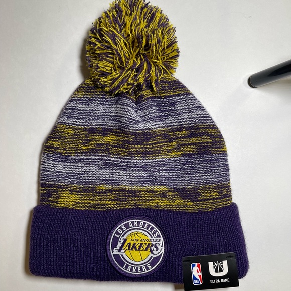 Ultra Game Other - New Ultra Game NBA Los Angeles Lakers Cuffed Beanie Hat Yellow Purple One Size
